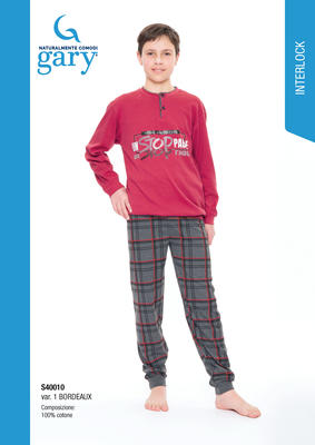 PIGIAMA RAGAZZO M/L S40010 Tellini S.r.l. Wholesale Clothing